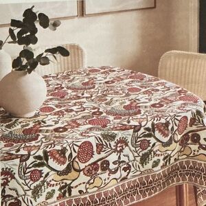 Threshold 60"x84" Mixed Pattern Rectangular Tablecloth